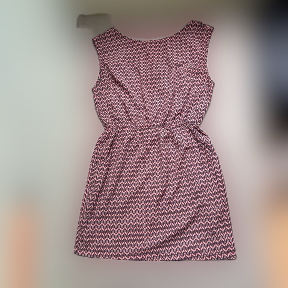 Peppermint Chevron Pattern Salmon Pink Sleeveless Dress with Pockets Size Large - Picture 6 of 9
